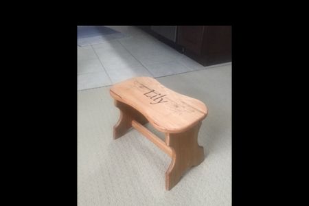Monogrammed stepstool