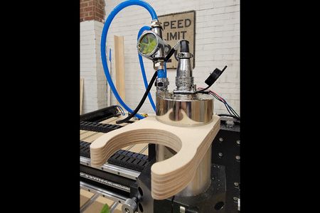 Dust Collection Hose to 80mm Spindle Offset Mount