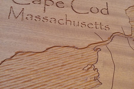 CARVED MAP OF CAPE COD MASSACHUSETTS